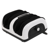 Appareil de massage des pieds vibrant avec compression d'air, lumière rouge électrique, chauffage et fonction Shiatsu