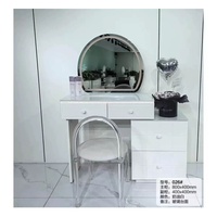 Table de toilette multifonctionnelle moderne avec armoire de rangement, coiffeuse brillante pour chambre à coucher, mobilier de maison