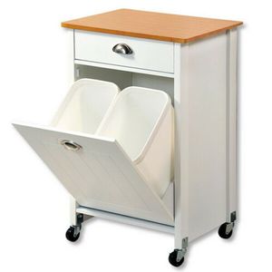 Hot Sale Pull Out Trash Bin Cabinet & Garbage Can Gallon Open