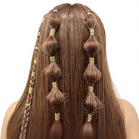40 Pezzi Anelli per Extension di Capelli in Ferro Elettroplaccato Stile Europeo e Americano TEUM SHEINDIY, Accessori per Parrucche e Dreadlock