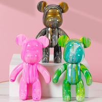 Ours violent fluide pour bricolage versant peinture résine matériel Art ours