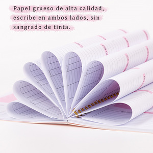 Nuovi quaderni spagnoli 2024 personalizzati Agenda settimanale settimanale a spirale organizzatore mensile A5 libri di appunti pianificatore di Agenda - Product Image 5