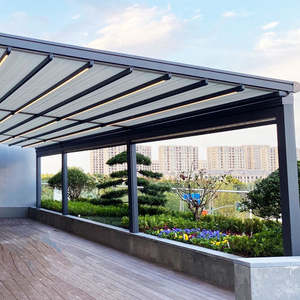 Pare-soleil pour pergola à toit rétractable imperméable et électrique en PVC pour l'extérieur - Product Image 6