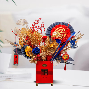Venta al por mayor Año Nuevo Lunar 2025 Decoración de mesa para el hogar FIESTA DE Nochevieja China vietnamita celebración flor con farolillos regalo - Product Image 2