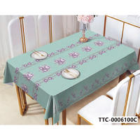 Ensemble de nappes et de chemins de table en PVC à motifs floraux, écologiques, personnalisables, imperméables, résistants à l'huile, lavables, décoratifs pour la maison et la salle à manger