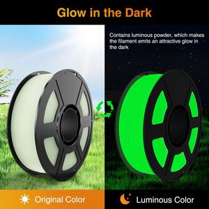 PLA+เส้นใยสีเรืองแสง 1.75 มม. สำหรับเครื่องพิมพ์ 3 มิติ การพิมพ์ความเร็วสูง 1 กก. - Product Image 2