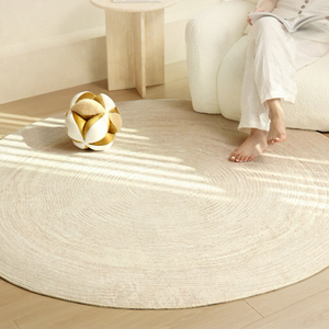 Juego de Alfombras de Fibra de Poliéster Impermeables Estilo Francés para Dormitorio, Mesas de Centro, Resistentes a la Suciedad, con Rayas y Flores - Product Image 3