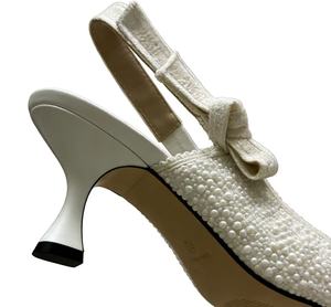 Luxurious <b>White</b> Pearl Bridal Shoesbrand Name High-<b>heeled</b> Womens Shoes - Product Image 5