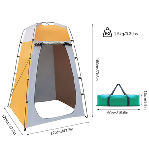 Tente de Douche Pliable pour <span class=keywords><strong>Camping</strong></span>, Cabine de Douche et Vestiaire, Tente Gonflable d'Extérieur avec Support pour <span class=keywords><strong>Camping</strong></span> - Product Image 2