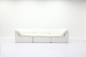 Thiết Kế Mới Đám Mây Chaise Modular Phòng Chờ Góc Cắt <span class=keywords><strong>Sofa</strong></span> Set L-Hình Dạng Nén Vải Chesterfield Cho Căn Hộ Miếng Bọt Biển - Product Image 4