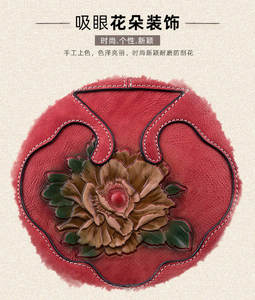 Bolso de Mano Andong para Mujer, de Cuero Vacuno Genuino, Elegante, Retro, Bandolera, con Asa Superior - Product Image 3
