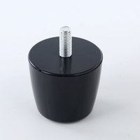 Pieds de meubles en plastique noir, pieds de table, pieds de meuble de rangement, pieds de canapé, hauteur réglable, quincaillerie de meubles en plastique durable