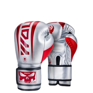 Guantes de <span class=keywords><strong>Boxeo</strong></span> Wolon Blancos y Negros para Entrenamiento y Combate, Modelo Rival, Material PU Personalizado, Cierre de Velcro, Combo de 3 Piezas - Product Image 3