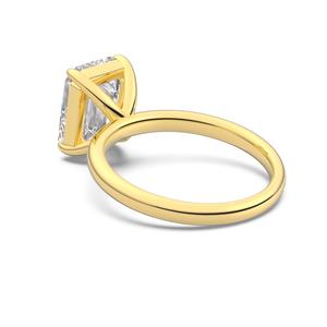 Dylam estilo clásico joyería fina mejor 925 Plata 4.0ct rectángulo 5A Zirconia nupcial boda compromiso promesa mujeres anillos - Product Image 6