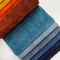 Tissu chenille en stock 320 GSM 100% polyester tissé, durable, doux, écologique, respirant, uni pour housse de canapé, rideau, usage domestique