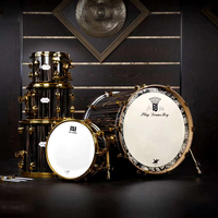 PD Factory Full Maple Professional Drum Set 5 Piece Acoustic Drum Kit with Heavy Duty Thick Metal Hardware Percussion Instrument