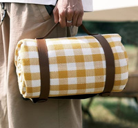 Tissu Oxford en polyester imperméable imprimé à carreaux 600d pour tissus de nappe de pique-nique