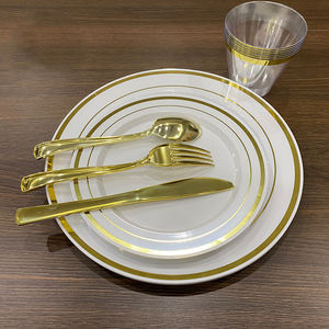 <span class=keywords><strong>Vaisselle</strong></span> <span class=keywords><strong>jetable</strong></span> or/argent/or <span class=keywords><strong>Rose</strong></span>, décoration de table <span class=keywords><strong>jetable</strong></span> pour fête d'<span class=keywords><strong>anniversaire</strong></span> et de mariage, couleur personnalisée - Product Image 3