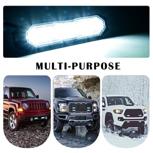 6 LED haute luminosité, 12-24V CC, feux d'avertissement d'urgence automobile, projecteur stroboscopique fin à montage en surface pour grille. - Product Image 4