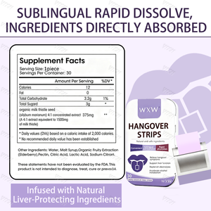 Strip Oral Penyerap <span class=keywords><strong>Hangover</strong></span> Khusus, Suplemen Pereda <span class=keywords><strong>Hangover</strong></span>, Strip Oral Anti <span class=keywords><strong>Hangover</strong></span> Cepat Larut - Product Image 3