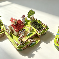 Maison en papier 3D à construire soi-même avec jardinière, kit d'artisanat éducatif, modèle de jouet pour enfants et adultes, décoration de la maison, cadeau
