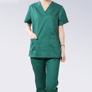 Wholesale 100% <strong>Cotton</strong> Oem Custom logo Men's Women's Nurse Signature V-neck Top Pant <strong>Surgical</strong> Hospital Uniforms Scrubs Set - Product Image 3
