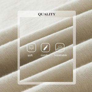 T-shirt à manches longues pour homme FOXA, col rond, 100% coton, respirant, uni - Product Image 5
