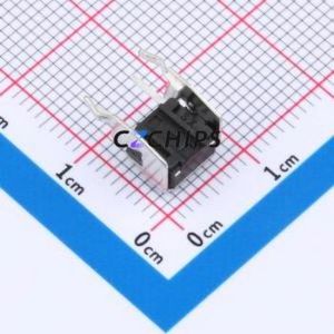 TS013-CBW0EH4.3 Tactile Switch Through hole-4P,7.5x7mm Switch Single Pole Single Throw Round Button 1.8N Right Angle Insert - Product Image 2