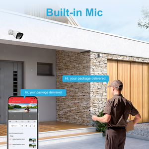 米国在庫 送料無料 4MP <span class=keywords><strong>CCTV</strong></span>カメラ ミニバレット型ネットワークカメラ 屋外対応 IP66 防水 防塵 内蔵マイク 片方向音声 WDR H.265 - Product Image 3