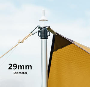 Set tiang teleskopik aluminium, tiang penyangga kanopi pintu tenda dapat diatur <span class=keywords><strong>2.3</strong></span>/3 meter - Product Image 6