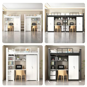 <span class=keywords><strong>Lit</strong></span> superposé double en acier moderne pour dortoir, <span class=keywords><strong>avec</strong></span> <span class=keywords><strong>bureau</strong></span> d'étude et casier, vente en gros d'usine - Product Image 2