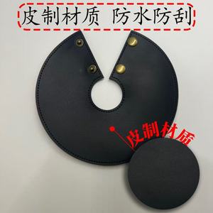 Abat-jour en cuir pour l'extérieur, diamètre 25cm/17cm, housse de protection anti-poussière amovible pour lampe de camping, fixation par clip pour utilisation sur bureau - Product Image 3