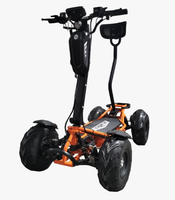 Mini scooter électrique tout-terrain à quatre roues, moteur sans balais 2400W, batterie lithium 1450Wh, télécommande, suspension intégrale, pliable