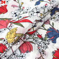 Lzquesn-tissu imprimé en perles, textile en Polyester uni avec motif Floral, en mousseline de soie, pour doublure de robe