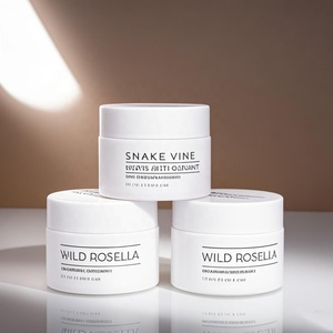 Impression d'étiquettes personnalisées, pot en verre blanc mat de 30 g, 50 g, 60 g, 100 g avec couvercle blanc mat pour lotion pour la peau, crème pour le visage - Product Image 1