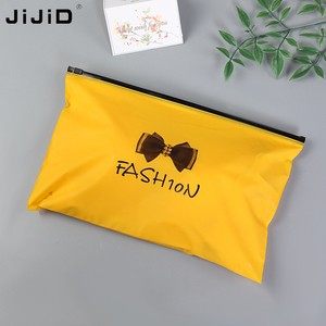 JIJID Custom Matte Print Poly Zipper Lock <strong>Tshirt</strong> Bag Frosted Plastic <strong>Packing</strong> Custom logo Plastic Seal Bags for <strong>Tshirt</strong> - Product Image 3