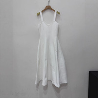 Élégance Française 2026 – Ensemble d'été décontracté polyvalent : T-shirt en maille à manches longues + Robe caraco, longueur genou, couleur unie, coupe classique