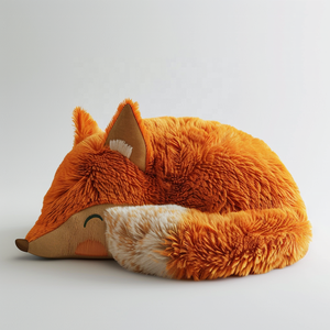 Логотип компании OEM, плюшевая игрушка-лиса, подушка для животных, мягкая рекламная кукла - Product Image 2
