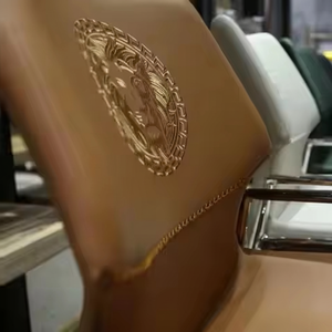 Silla de comedor de lujo posmoderna de cuero de clase alta para el hogar y el restaurante portátil para la sala de estar y la recepción del hotel - Product Image 1