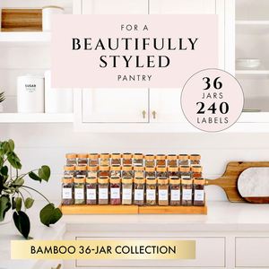 Home Glass Bamboo Wooden Eco-Friendly Dishwasher Safe <b>Spice</b> Bottle Jar Salt Pepper Shaker Set Private <b>Label</b> - Product Image 2