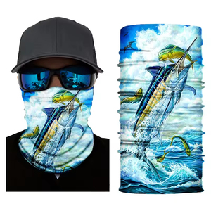 Pañuelo Tubular Multifuncional Sublimable con Estampado de Peces Oceánicos para Ciclismo y Pesca - Product Image 3