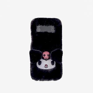Coques de téléphone en peluche de dessin animé mignon pour Samsung Z <span class=keywords><strong>Flip</strong></span> 7 6 5 <span class=keywords><strong>4</strong></span> <span class=keywords><strong>3</strong></span>, couvertures arrière de personnage Kawaii pour filles - Product Image 1