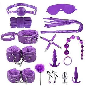 Hlyc धर्म लिंग प्रोप लेदर 14-टुकड़ा सेट सेक्स के लिए जोड़े बंधन सेट - Product Image 2