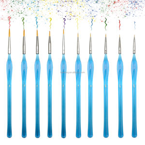 Ensemble de pinceaux ronds professionnels Artecho, 10 tailles, pour <span class=keywords><strong>d</strong></span>étails artistiques, manche bleu acrylique - Product Image 4