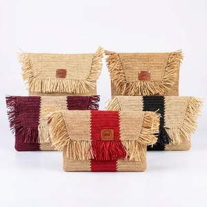 Bolso Tote de Moda en Tono Neutro, Tejido a Mano, Lavable, con Forro de Rafia, Cierre Personalizado, Versátil, Ecológico, MG Bag, para Oficina, Viajes, Uso Diario - Product Image 1