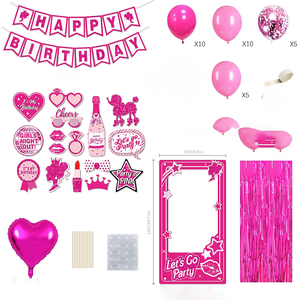 Kunden spezifisches Design Print-on-Demand Hot Sale Girls Favor Styles Adore Princess Geburtstags feiern Foto Requisiten Pvc Double Sided - Product Image 5