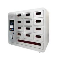 Casier mural intelligent 2026 à 12 portes avec système de reconnaissance faciale et empreintes digitales pour le stockage et la recharge de téléphones portables