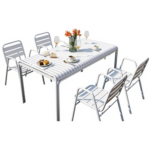 Ensemble de tables et chaises de jardin en alliage d'aluminium pour l'extérieur, combinaison de loisirs pour café, cour, terrasse, résistant à la pluie - Product Image 1