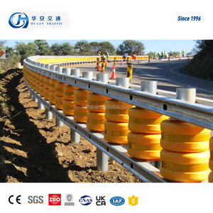 Sicurezza autostradale doppio secchi barriera a rulli Anti-corrosione in plastica facile da montare del traffico barriera di fabbrica prezzo - Product Image 2