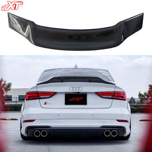 ปีกท้ายรถคาร์บอนไฟเบอร์แท้แบบ R สไตล์ R สำหรับรถ Audi A3 RS3 S3รถซีดาน8V ชุดบอดี้เลอร์ท้ายรถด้านหลังสปอยเลอร์2014-2020 - Product Image 1